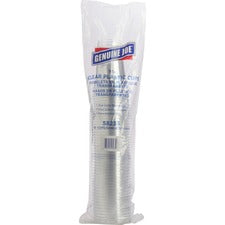 Genuine Joe 9 oz Clear Plastic Cups - 50 / Pack - 20 / Carton - Clear - Plastic - Cold Drink, Beverage