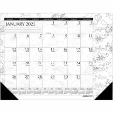House of Doolittle Doodle Monthly Desk Pad [PAD;DESK;DOODLE;18.5X13-EA]
