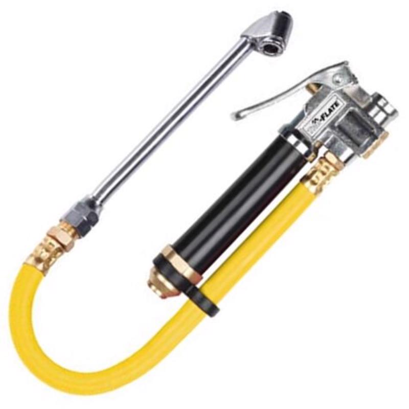 TRUFLATE - Tru-Flate Brass/Steel Inflator Gauge with Hose 1/4 in. NPT 120 psi 1 pc
