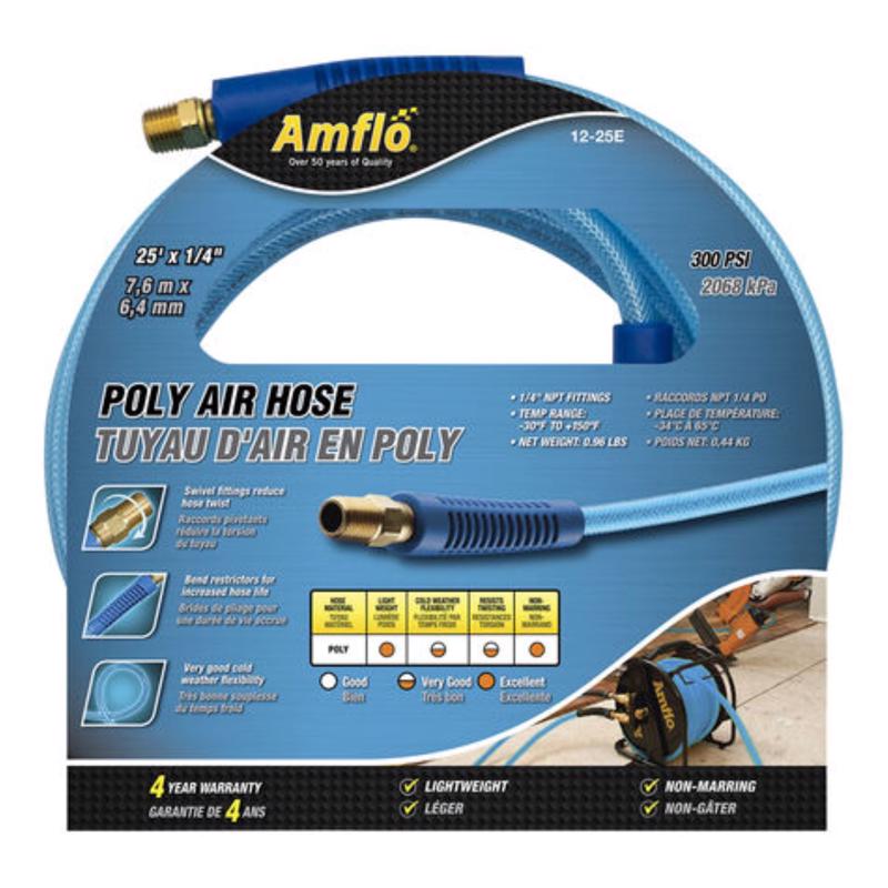 AMFO - Amfo 25 ft. L Polyurethane Air Hose 300 psi Blue