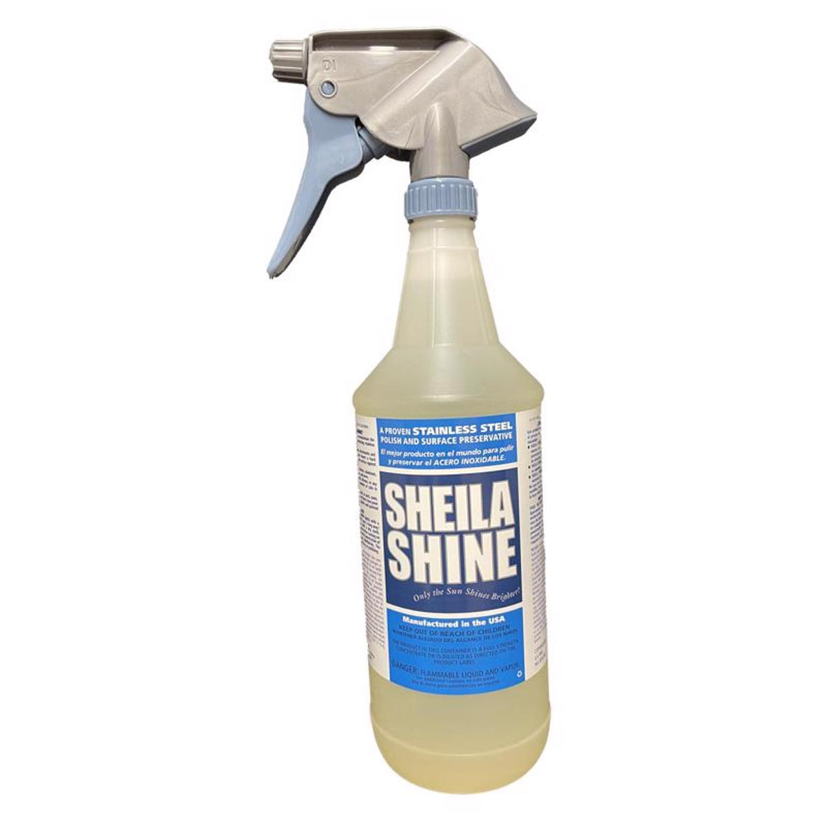 Sheila Shine No Scent Fine Metal Cleaner and Polish 1 qt Liquid - Case of 6