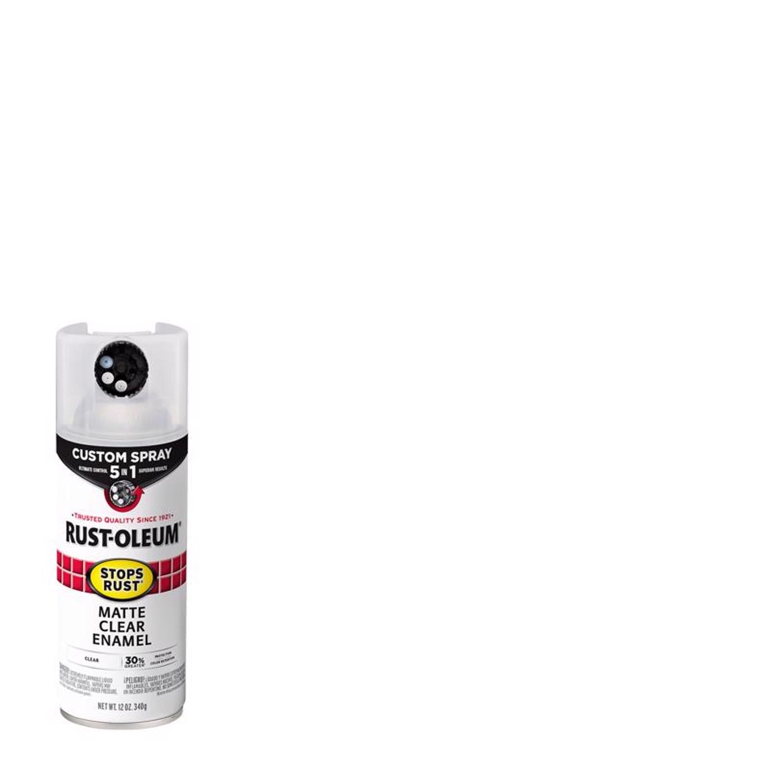 Rust-Oleum Stops Rust 5-in-1 Indoor and Outdoor Matte Crystal Clear Oil-Based Protective Enamel 12 o - Case of 6