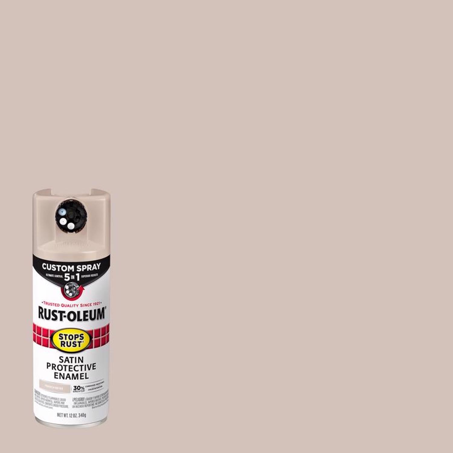 Rust-Oleum Stops Rust 5-in-1 Indoor and Outdoor Satin Beige Oil-Based Oil Modified Alkyd Protective - Case of 6