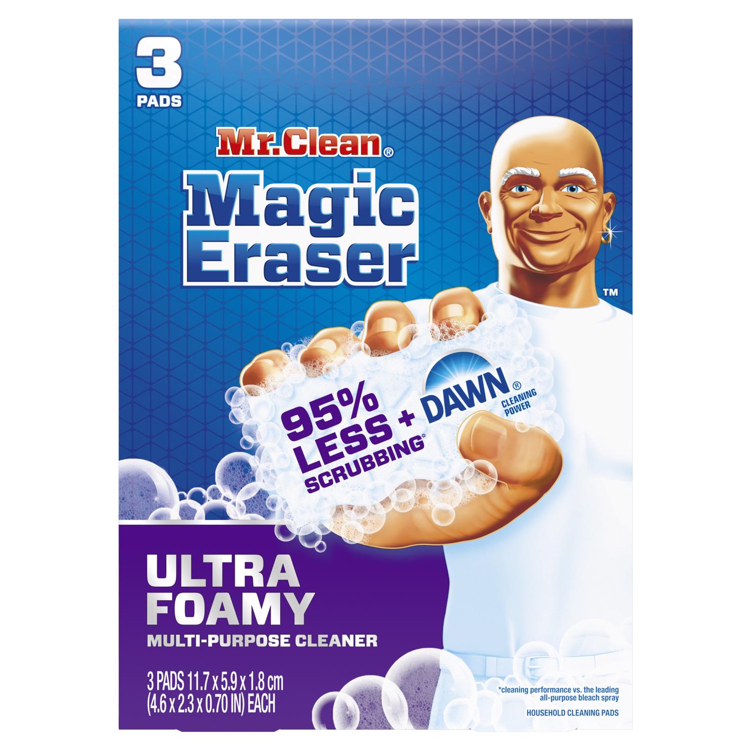 Mr. Clean Ultra Foamy Heavy Duty Cleaning Pad For All Purpose 4.6 in. L 3 pk - Case of 6