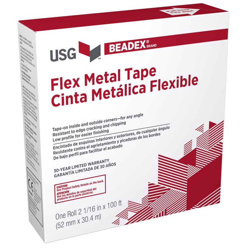USG SHEETROCK - USG Sheetrock 100 ft. L X 2 1/16 in. W Reinforced Metal White Self Adhesive Flex Tape
