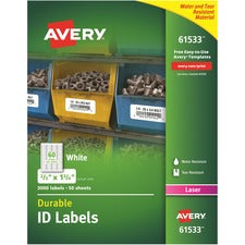 Avery&reg; TrueBlock ID Label [LABELS;DUR TBLK;3000PK;WHT-BX]