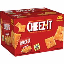 Cheez-It&reg Original Crackers - Low Fat - Cheese - Bag - 1 Serving Pouch - 1.50 oz - 45 / Carton