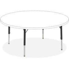 Lorell Activity Table Height-Adjustable Leg Kit - 17" to 25"H - 25" Length x 1.1" Diameter - Black, Chrome