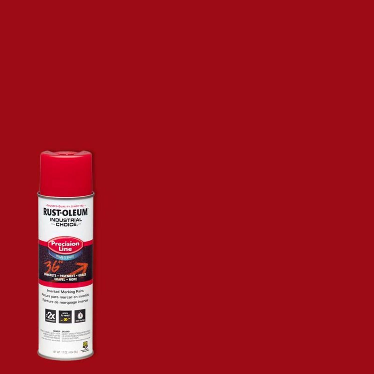Rust-Oleum Industrial Choice Gloss Safety Red Marking Paint 17 oz - Case of 12
