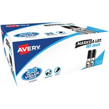 Avery&reg; Marks A Lot Desk-Style Dry-Erase Markers [MARKER;DRY ERASE;BK;36PC-BX]