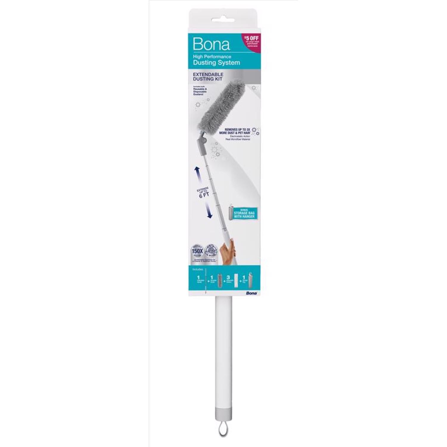 Bona Microfiber Duster Kit 11 in. W X 72 in. L 1 pk - Case of 5