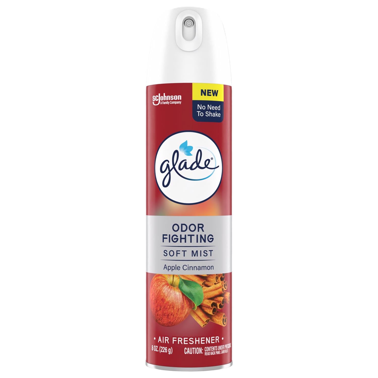 Glade Apple Cinnamon Scent Air Freshener Spray 8 oz Aerosol 1 pk - Case of 6