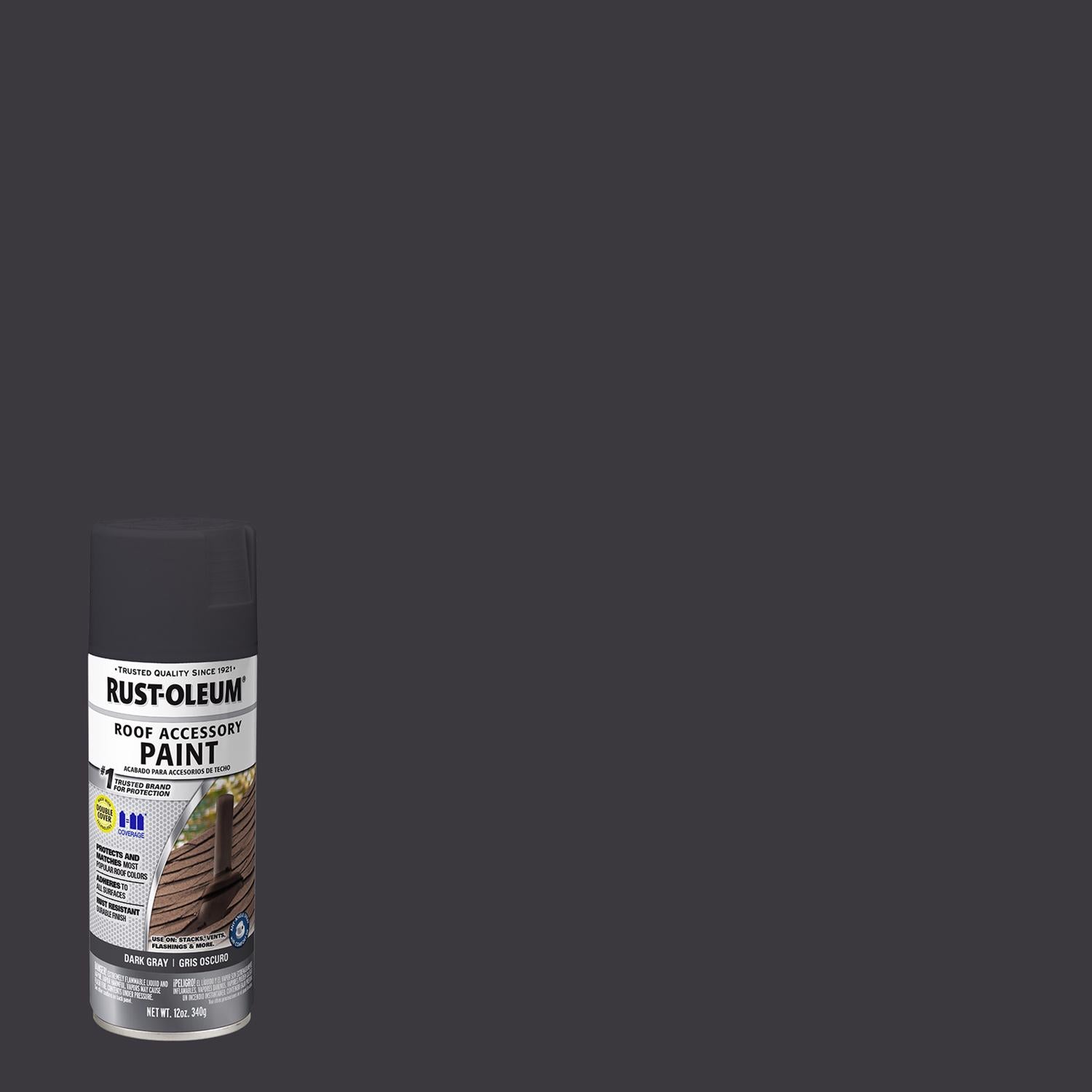 Rust-Oleum Roof Accessory Flat Dark Gray Spray  Paint 12 oz - Case of 6