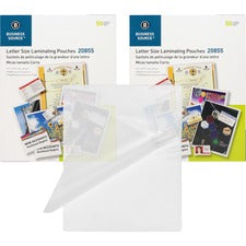 Business Source Letter Size Laminating Pouches [POUCH;LAMINATE;LETTER;5MIL-BD]