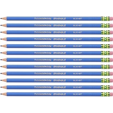 Ticonderoga Pre-Sharpened Erasable Checking Pencils - HB Lead - Blue Lead - 72 / Carton