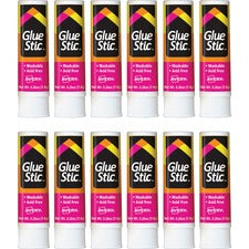 Avery&reg; Permanent Glue Stic - 0.26 fl oz - 12 / Box - White