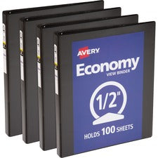 Avery&reg; Economy View Binder [BINDER;VIEW;ROUND;0.5";BK-BD]