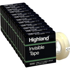 Highland 1/2"W Matte-finish Invisible Tape [TAPE;INVISBL;ECON;.5X1296-BX]