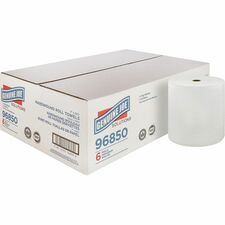 Genuine Joe Solutions Hardwound Paper Towels - 1 Ply - 7" x 850 ft - White - 390 / Pallet
