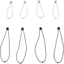 Bluelounge Pixi Reusable Ties - Cable Tie - Black Gray - 8