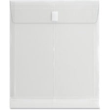 Business Source Letter File Pocket - 8 1/2" x 11" - 1" Expansion - Clear - 1 Each [ENVELOPE;POLY;TOP;LTR;CL-EA]