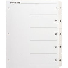 Business Source Table of Content Quick Index Dividers [DIVIDERS;INDEX;TOC;1-5;WE-ST]