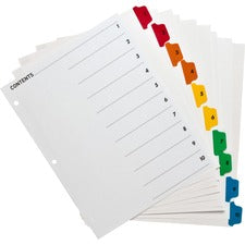 Business Source Table of Content Quick Index Dividers [DIVIDERS;INDEX;TOC;1-10;MLT-ST]