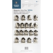 Business Source Magnetic Grip Clips Pack [CLIP;GRIP;MAGNETIC;#1;18PC-BX]