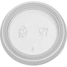 Dixie Portion Cup Lids by GP Pro - PETE Plastic - 24 / Carton - 100 Per Pack - Clear [LID;CUP;PORTION;PLASTIC-DVWC7102BK30N]