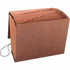 Business Source Letter Recycled Expanding File - 8 1/2" x 11" - 31 Pocket(s) - Brown - 30% Recycled - 1 Each [FILE;EXPAND;W/FLAP;LTR;DLY-EA]
