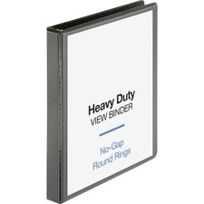Business Source Heavy-duty View Binder [BINDER;VIEW;ROUND;1";BK-EA]