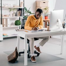 Ecotex&reg; Enhanced Polymer Rectangular Chair Mat for Hard Floors - 36" x 48"