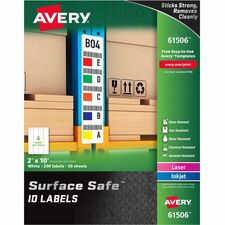 Avery&reg; Surface Safe ID Label [LABEL;SRFSAFE;REM;WHT;200PK-PK]