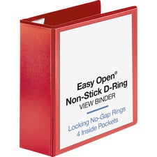 Business Source Red D-ring Binder [BINDER;VIEW;EO;D-RING;4";RD-EA]