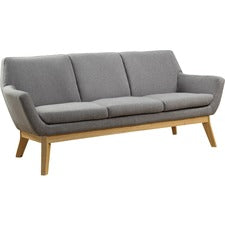 Lorell Quintessence Collection Sofa - 19.8" x 73.3"32.8" - Finish: Gray