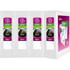 Avery&reg; Durable View 3 Ring Binder [BINDER;DV;3";WHITE;4PK-CT]