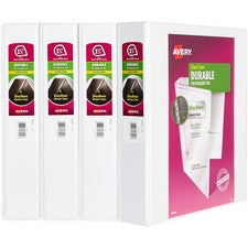 Avery&reg; Durable View 3 Ring Binder [BINDERS;DV;1.5";WHITE;4PK-CT]