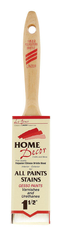 LINZER - Linzer Home Decor 1-1/2 in. Flat Paint Brush - Case of 12