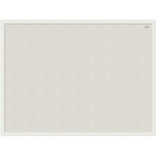 U Brands Linen Cork Linen Bulletin Board, 23" x 17" , White Wood Frame (3264U00-01)