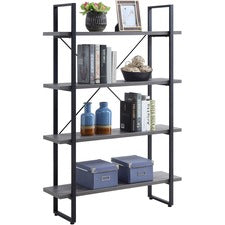 Lorell SOHO Rustic Metal Frame Bookcase [BOOKSHELF;SOHO;CCL-EA]