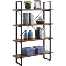 Lorell SOHO Rustic Metal Frame Bookcase [BOOKSHELF;SOHO;WT-EA]