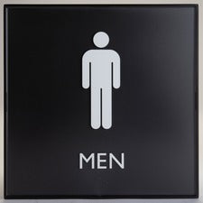 Lorell Men's Restroom Sign [SIGN;8"X8";ADA;MENS;RR-EA]