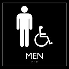 Lorell Men's Handicap Restroom Sign [SIGN;8"X8";ADA;MENS;ACC-EA]
