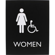 Lorell Women's Handicap Restroom Sign [SIGN;8.5X6.75;ADA;WOMEN;AC-EA]