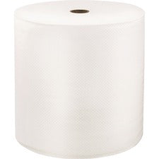 LoCor Hardwound Roll Towels - 1 Ply - 7" x 1000 ft - Bright White - Fiber - 6 / Carton