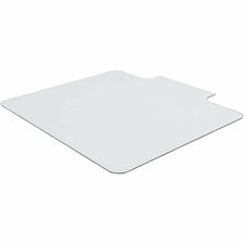 Lorell Tempered Glass Chairmat with Lip [CHAIRMAT; GLASS; 45X53;TAB-EA]