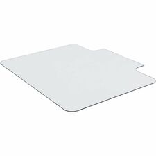 Lorell Tempered Glass Chairmat with Lip [CHAIRMAT; GLASS; 36X48;TAB-EA]