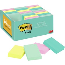 Post-it&reg; Greener Notes Value Pack - Beachside Cafe Color Collection
