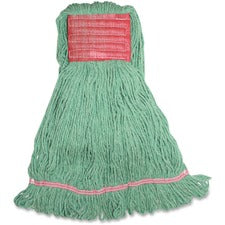 Genuine Joe Synthetic Blend Large Mophead - Large - Rayon, Cotton, Rayon, Fiber - 1Each [MOP;LG;BLND;WDBAND;LOOP;GN-EA]
