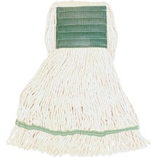 Genuine Joe Synthetic Blend Medium Mophead - Medium - Rayon, Cotton, Rayon - 1Each [MOP;MED;RAYON;COTTON;WHITE-EA]